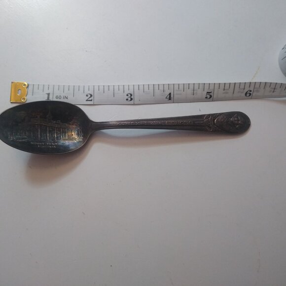 Vintage Souvenir Spoon - featuring Washington's Mt. Vernon Mansion - Picture 14 of 16